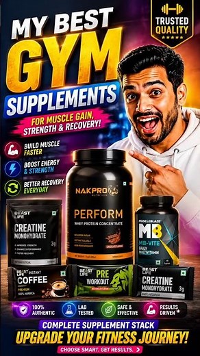 My Gym Supplement Stack 2026 💪 | Everything I Take Daily for Muscle Gain & Recovery