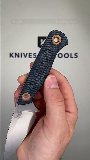 Benchmade Dacian 203 Stonewashed CPM MagnaCut, Blue Denim Micarta fixed knife