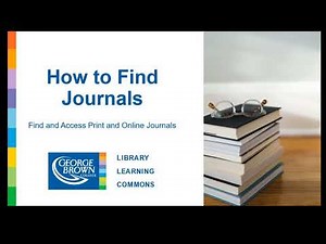 How to Find Journals