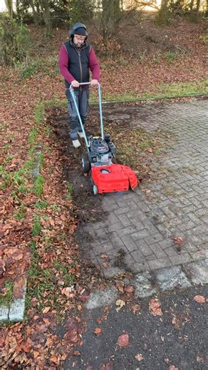 Westermann UK | Watch the Westermann WKB430 tackle commercial paving overrun with weeds and grass. Thick growth disappears as it powers through with steady... | Instagram