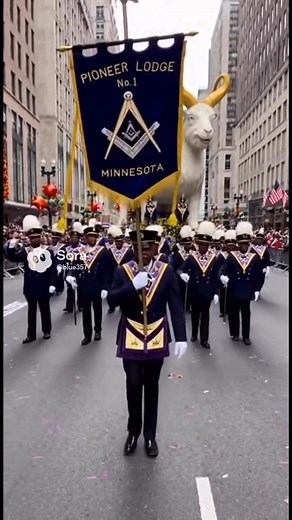 History and pride on full display! Watch the men of Pioneer Lodge No. 1, the oldest Prince Hall Lodge in Minnesota, march down the avenue in their stunning, gold-trimmed full regalia. A powerful and striking procession celebrating tradition and brotherhood. #PrinceHallMasons #PioneerLodgeNo1 #MinnesotaMasons #Freemasonry #Parade #Regalia #Brotherhood #Minnesota #FYP #ViralReels. | Pioneer Lodge No. 1