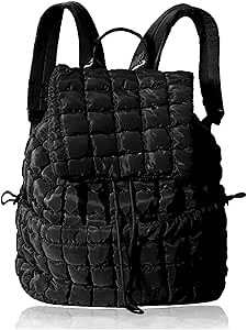 Black Backpack For Women Men Travel Quilted Puffer Backpacks Drawstring Work Anti Bag Puffer-black-backpack