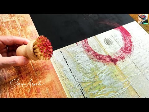 I Painted with a Shoe Brush… and This Happened | Abstract Acrylic Hack (Mixed Media Tutorial)