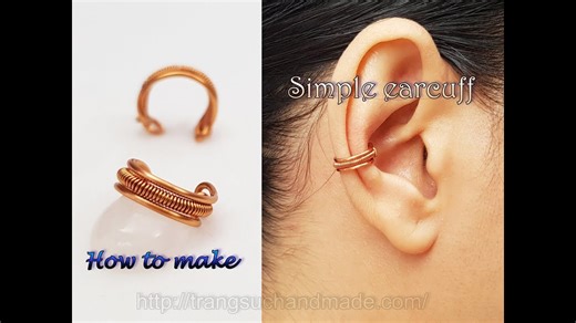 Ear cuff use Basic Wire Weaving techniques - How to make handmade jewelry 506