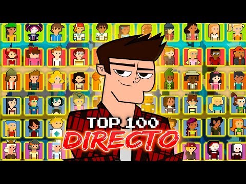 ⭐​ My TOP 100 Total Drama Characters LIVE 🔥​ (with the skins in 8 BITS 👾) (Spanish livestream)