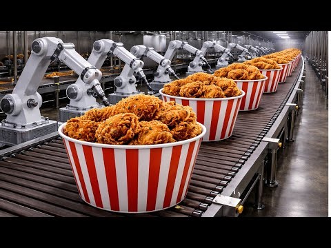 Inside the chicken Factory: From Fresh Chicken to Crispy Perfection (Full Process) - Fast Food