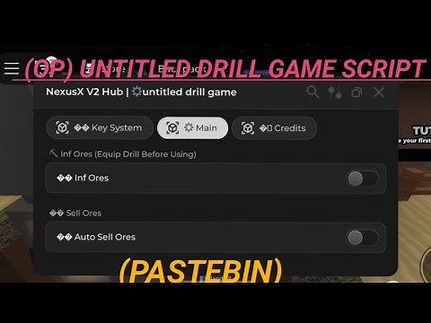 (UNPATCHED) Untitled Drill Game Script | INF Ores, Auto Sell, Fast Farm & MORE! [FREE & OP]