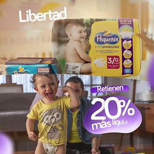 1.8K views · 71 reactions | Libertad es, saber que los Pañales Pequeñín Extraprotección, retienen 20% más líquidos* para que tu bebé siempre esté libre, cómodo y protegido · · *Vs versión anterior de Pañales Pequeñín Extraprotección. | Pequeñín Bolivia | Facebook