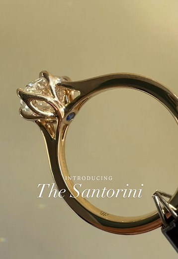 Elegant Floral Engagement Ring Inspired by Grecian Design