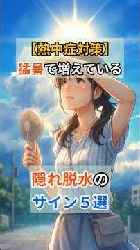 【1秒セルフチェック】水分補給してるのにヤバい？脳と体が壊れる隠れ脱水サイン