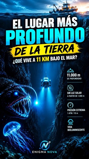 EL LUGAR MÁS PROFUNDO DE LA TIERRA: ¿Qué Vive a 11 KM Bajo el Mar? 🌊🦑 #curiosidades #youtubeshorts