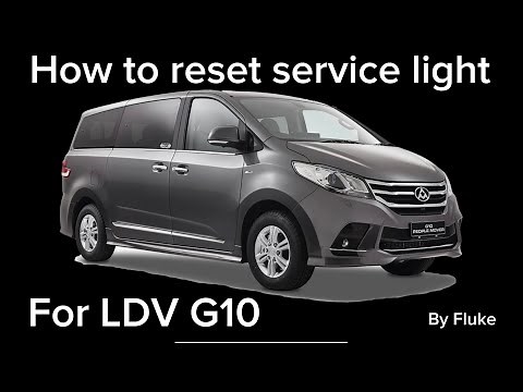 How to reset service light for LDV G10