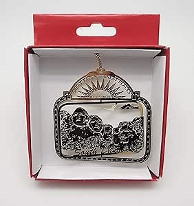 Mount Rushmore Brass Christmas Ornament South Dakota Travel Souvenir Gift