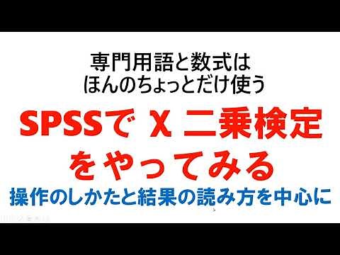 SPSSでχ二乗検定をやってみる：出力結果の読み方と意味を基本から丁寧に解説します。フィッシャーの正確確率検定についても説明します。