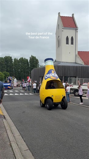 Driving the Orangina Bottle at Tour de France 2025