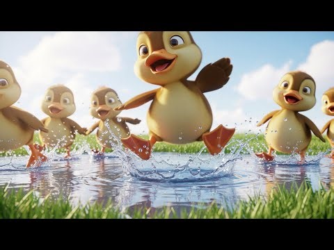 Танцующие утята в луже 🦆💦🎵 | Мультфильм для детей и весёлые приключения