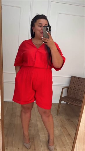 плюс сайз / великі розміри / батал / plus size | Комбінезон за ціною 1090 гривень 💸 Тканина якісний льон Колір темний корал насичений яскравий Заміри 48-50 110/100/110 52-54 116/105/117... | Instagram