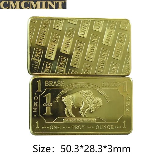 Buffalo Bullion Bar - 1 Oz Metal Ingot Replica - Copper, Brass,  more - Etsy