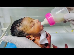 First Bottle Feeding for Low Birth Weight Baby | NICU Baby Care Moments👨‍🍼💖