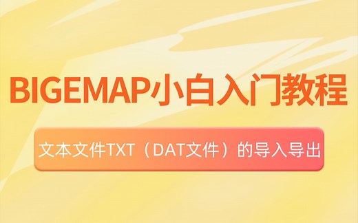 如何将TXT/DAT文件在Bigemap GIS Office里导入导出？
