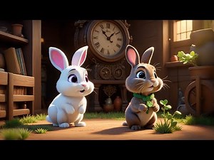 Four Little Bunnies Tell the Time | Telling Time Song for Kids | Bunny Rhyme & Clock Learning