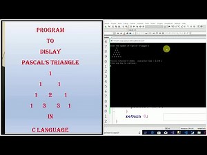 Program to display Pascal's triangle using nested for loop in C Language -spice_n_digital