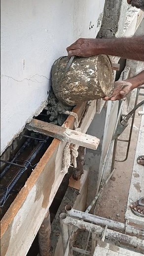 Damaged beam repaired strong again 🧱💪 perfect structural fix