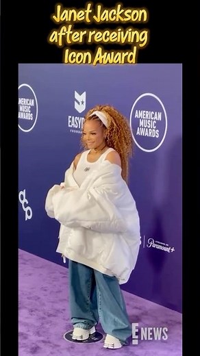 Janet Jackson, age 59, after receiving Icon Award May 25, 2025. #amas2025