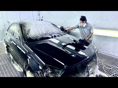 2012 model black Mercedes full body paint
