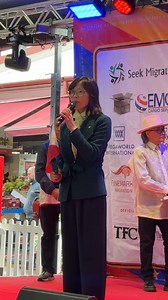 Vivienne Nguyen, Chairperson of the Victorian Multicultural Commission addresses the Filipino-Australian community at the Philippine Grand Fiesta held at Queen Victoria Market. 🇵🇭🤝🇦🇺 #PhilippineGrandFiesta #VMC #FilipinoAustralian #MulticulturalVictoria | The Philippine Times (Australia)