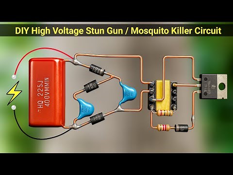 How to make powerful mosquito killer circuit | DIY high voltage stun gun
