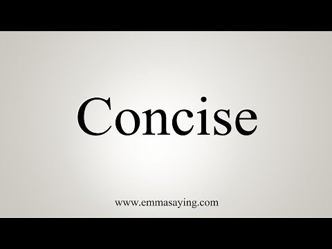 How To Say Concise