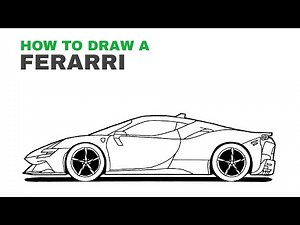 How To Draw A Ferrari SF90 Stradale