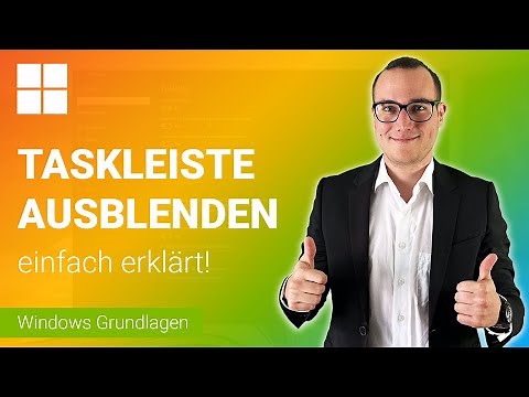 TASKLEISTE ausblenden einfach erklärt | Lerne Windows (Grundfunktionen) ✅