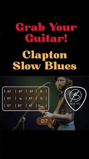 Clapton Slow Blues Jam Track A major