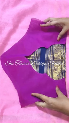 Sai Tiara Design studio on Instagram: "Do what you love ❤️ @sai_tiara_design_studio #FashionForward #fashiondesigner #blouseinspiration #blouseideas #blouse [Blouse, pattern blouse, fashion designer, neck pattern]"