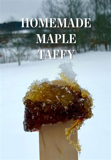 How to Make Maple Taffy on Fresh Snow