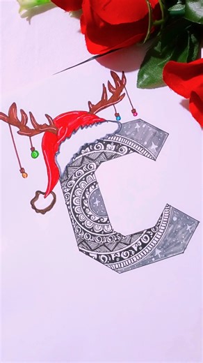 Alphabet Mandala Art | Beautiful & Intricate Letter C Design #ytshorts #art #trendingshorts