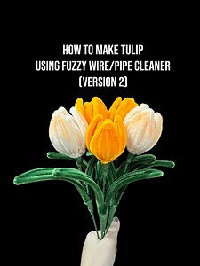 How to make Tulip using Fuzzy Wire/Pipe Cleaner/Chenille Stem. Tulip Tutorial(version 2). #fyp #foryou #fypage #twistwire #fuzzywire #fuzzywireflowers #tulip #tuliptutorial #DIY #craft #crafters #tulippipecleaner #tutorial #tutorials #DIY #craft #crafts #crafter #fuzzywiretulips #pipecleanercrafts #fuzzywireflower #fuzzywirebouquet #fuzzywire #chenillestems #craftersgonnacraft #craftersofinstagram #craftersoffacebook | Wear Thaleia