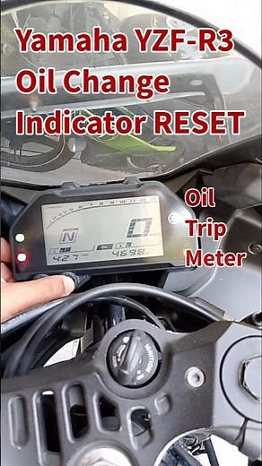 Yamaha YZF-R3 OIL INDICATOR RESET #shorts