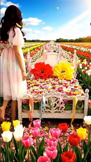 ASMR | Sleeping on a Tulip Bed 🌷✨ (Spring Dreamscape)