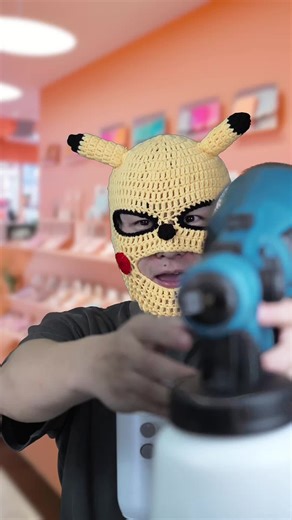 ASMR Created in China Calm on Instagram: "ASMR Masked customer - Robbery? Nah, Just a Paint Sprayer Demo #createdinchinacalm #asmrroleplay #asmrcomedy #spraygunshowdown"