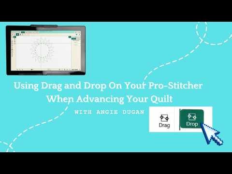 How to use Drag and Drop on the Handi Quilter Pro-Stitcher