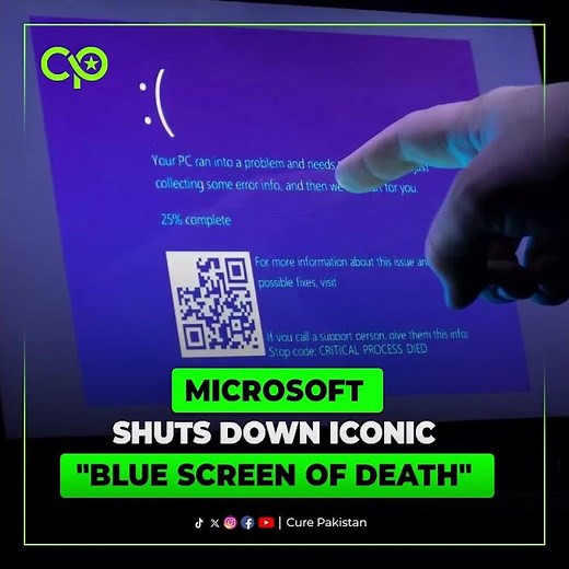 Microsoft Shuts Down Iconic "Blue Screen Of Death"