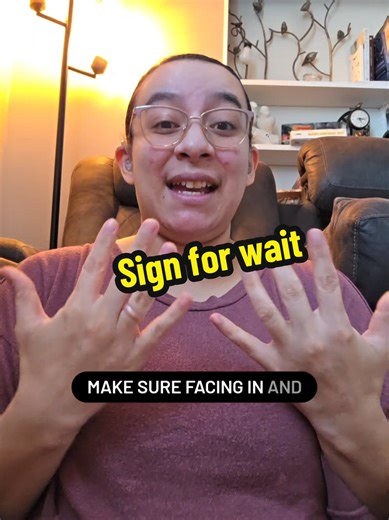 Recording a video with an 11-month-old is chaos 🤣 Learn how to sign WAIT in American Sign Language. #learnaslwithdeborah #americansignlanguage #asl #wait #momlife