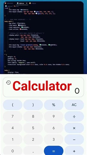 HTML/CSS/JAVASCRIPT KI MADAD SE CALCULATOR BNANA #coding #python #viral