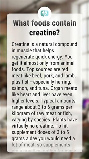 What foods contain creatine?