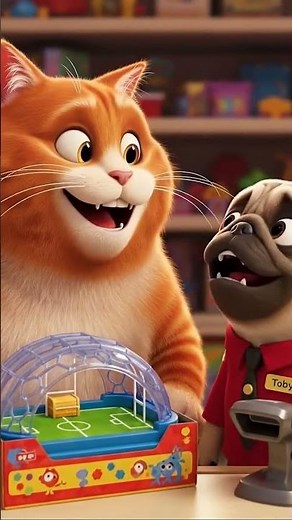 Fat Cat Scores Big on a Giant Baseball Field #cat #funny #viral #baseball #cartoon #cute #cartoon