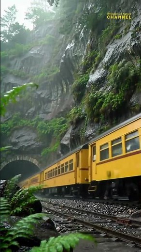 Abandoned Yellow Train in a Storm | 4K Cinematic Rain & Thunder Ambience