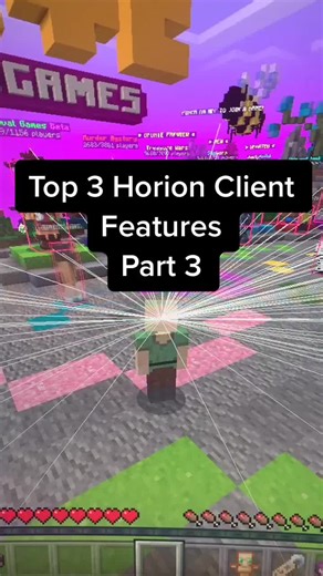 Top 3 Horion Client features for Bedrock Edition Part 3. #minecraft #hack #hacking #gaming
